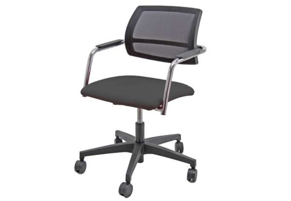 Immagine di Poltroncina visitatore Lithium LTGN - con braccioli inclusi - nero - Unisit