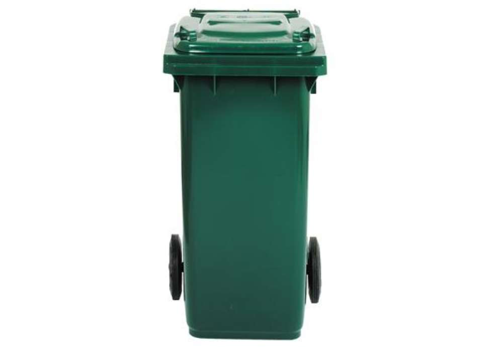 Immagine di Bidone carrellato - 48x55x93 cm - 120 L - verde scuro - Mobil Plastic