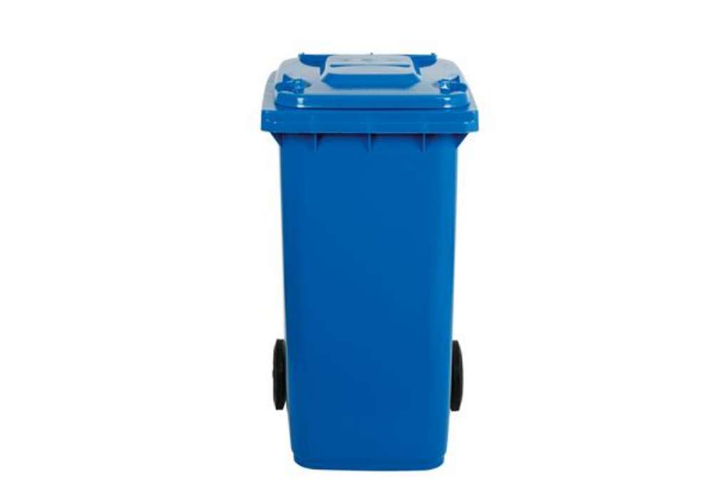 Immagine di Bidone carrellato - 58x73x107 cm - 240 L - blu - Mobil Plastic