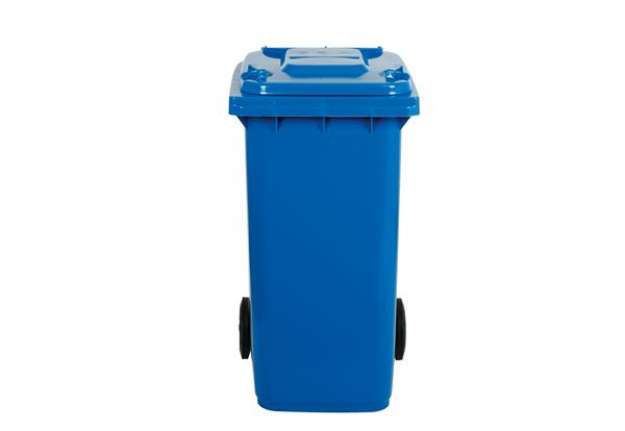 Immagine di Bidone carrellato - 58x73x107 cm - 240 L - blu - Mobil Plastic