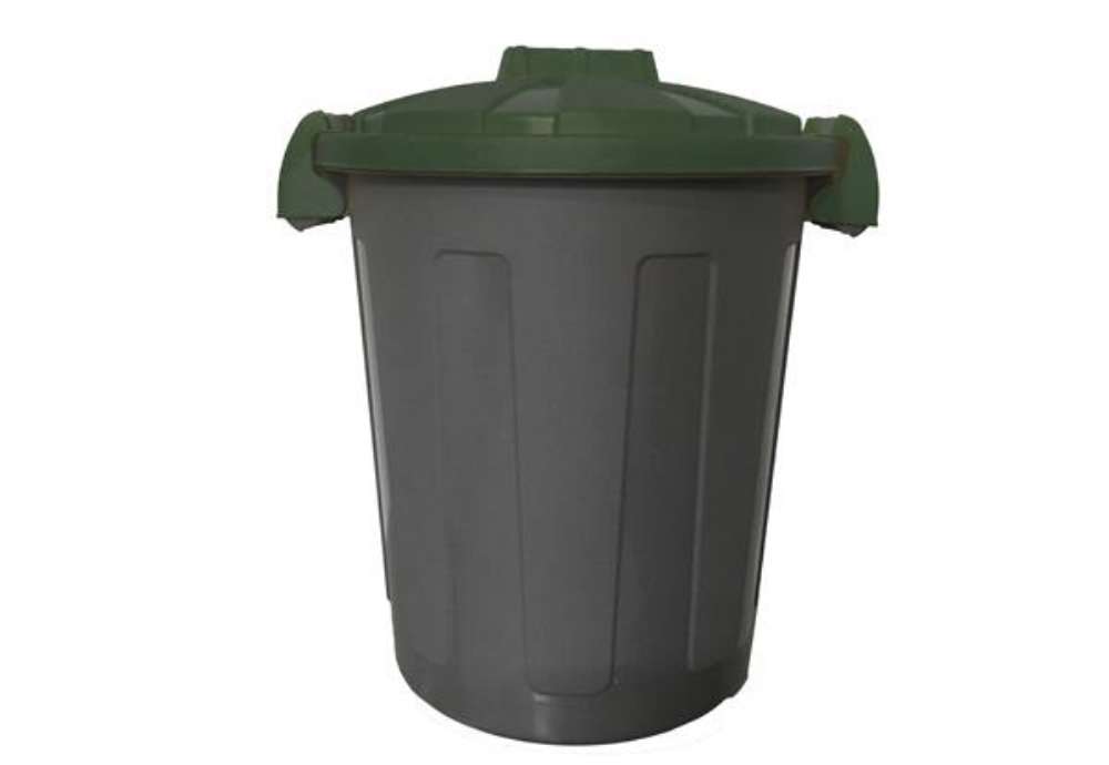 Immagine di Contenitore portarifiuti Dusty - diametro 36 cm - altezza 45 cm -  25 L - coperchio verde - Mobil Pl