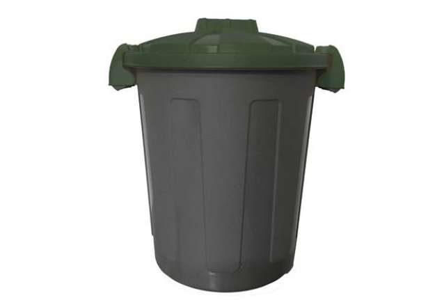 Immagine di Contenitore portarifiuti Dusty - diametro 36 cm - altezza 45 cm -  25 L - coperchio verde - Mobil Pl