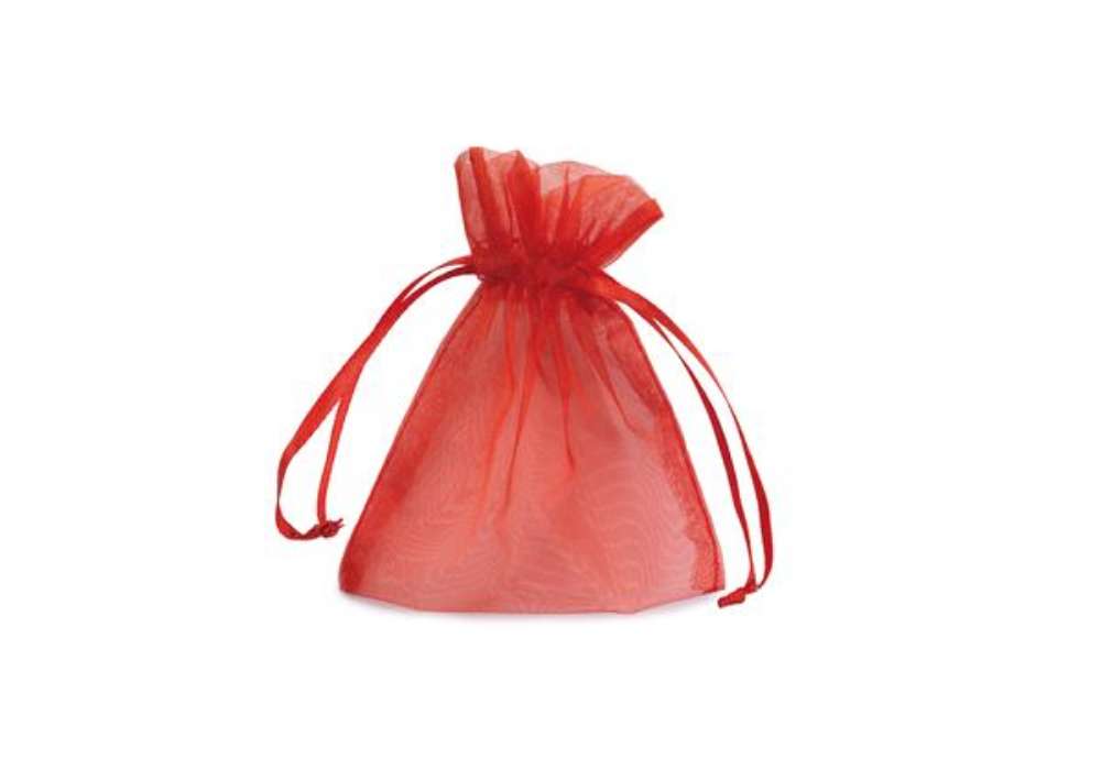 Immagine di Sacchetti bomboniera Milly - 8,5 x 10 cm - organza - rosso - PNP - conf. 20 pezzi