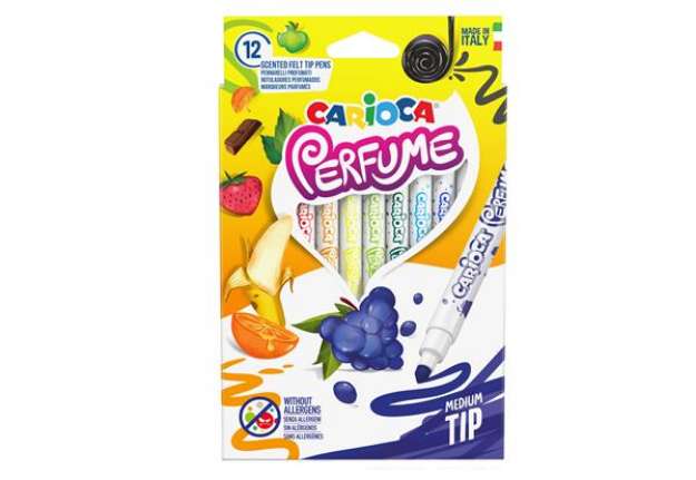 Immagine di Pennarelli Perfume - punta 4,0 mm - colori assortiti - Carioca - astuccio 12 pezzi