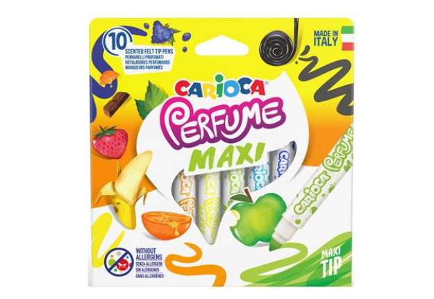 Immagine di Pennarelli Perfume Maxi - punta 7,0mm - colori assortiti  - Carioca - astuccio 10 pezzi