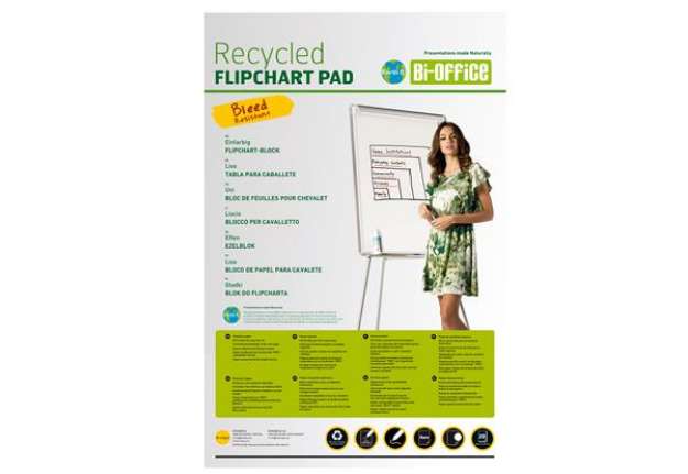 Immagine di Blocchi per lavagna Earth - 65 x 98 cm - 50 fg - bianco - Bi-Office