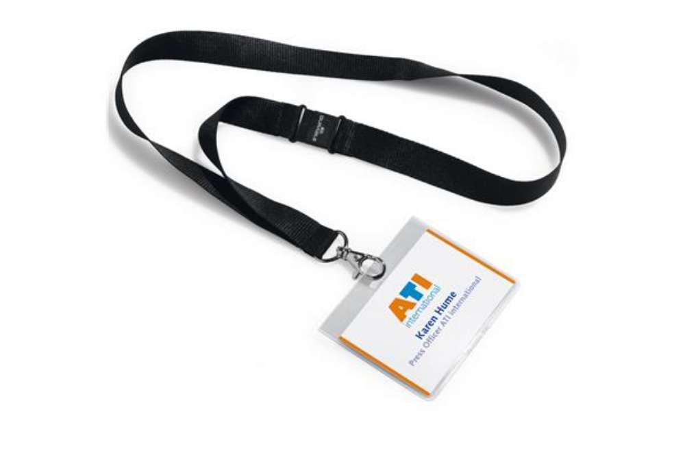 Immagine di Portanome con cordoncino - 6 x 9 cm - Durable - conf. 5 pezzi