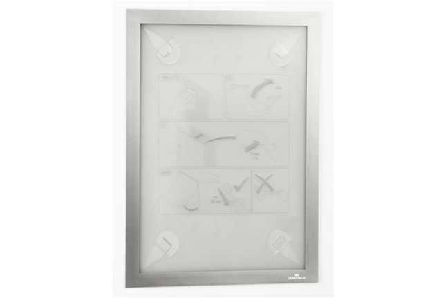 Immagine di Cornice adesiva - Duraframe Wallpaper - A4 - 21 x 29,7 cm - argento - Durable