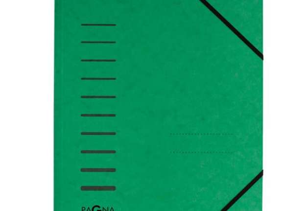Immagine di Cartella con elastico - in cartoncino - A4 - verde - Pagna
