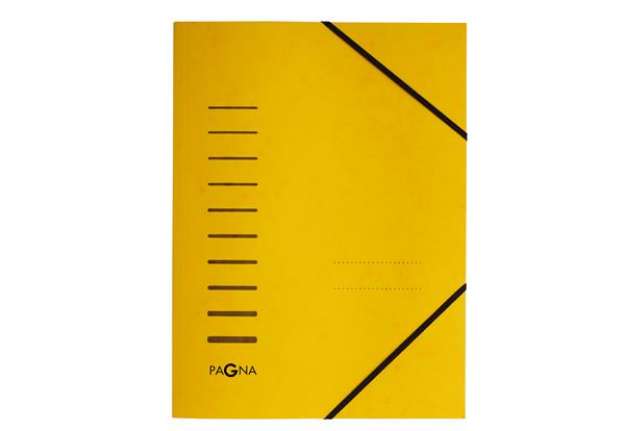 Immagine di Cartella con elastico - in cartoncino - A4 - giallo - Pagna