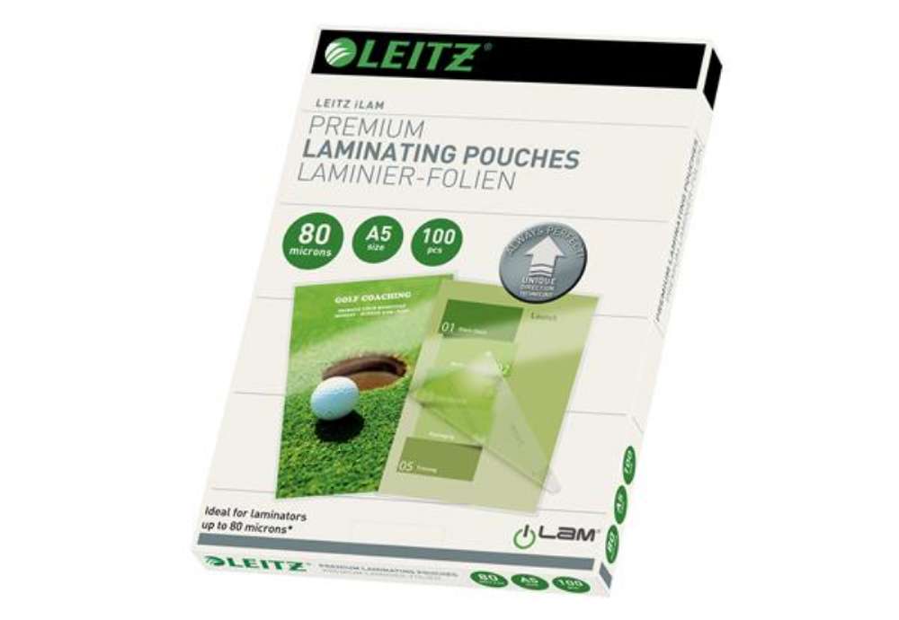 Immagine di Pouches iLAM UDT - plastificazione a caldo - A5 - 154 x 216 mm - 2 x 80 micron - Leitz - scatola 100