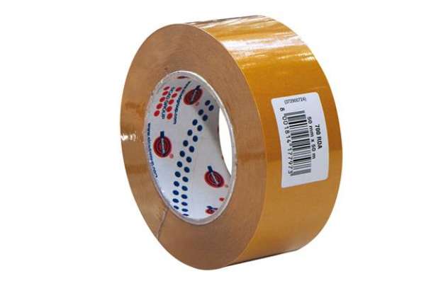 Immagine di Nastro biadesivo 700RDA - in termo singolo + etichetta - 5 cm x 50 m - trasparente - Eurocel