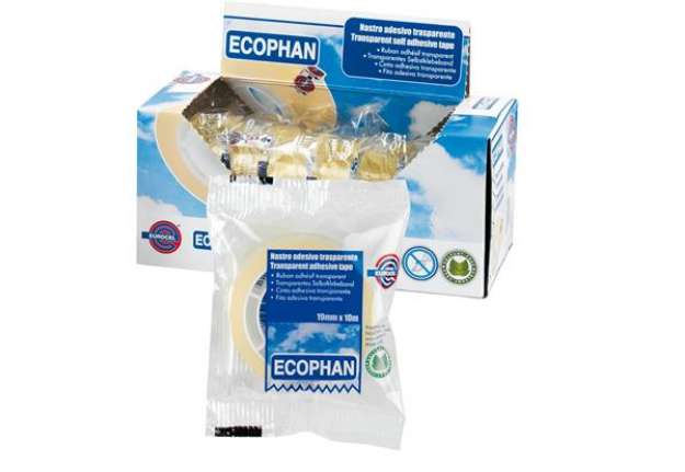 Immagine di Nastro adesivo Ecophan - in caramella - 1,9 cm x 10 m - trasparente - Eurocel