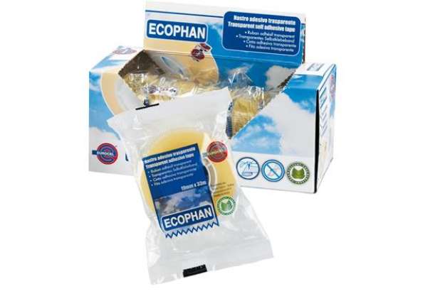 Immagine di Nastro adesivo Ecophan - in caramella - 1,9 cm x 33 m - trasparente - Eurocel