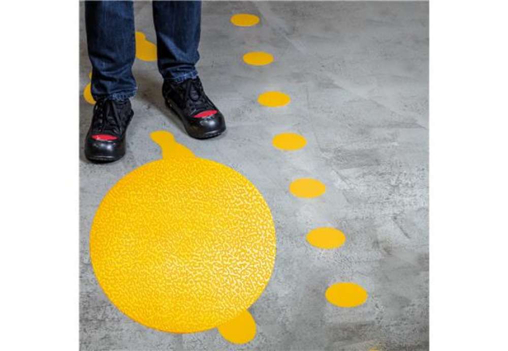 Immagine di Adesivo da terra - "punto"- diametro 10 cm - Durable - conf. 10 pezzi