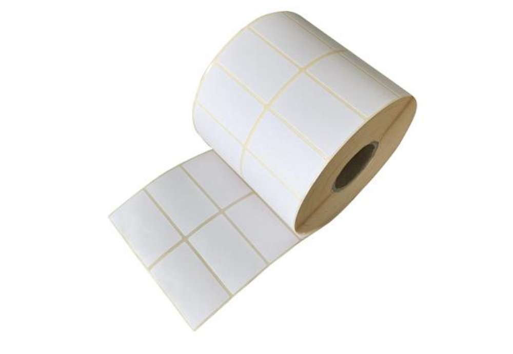 Immagine di Etichette per trasferimento termico - 2 piste - 40 x 21 mm - Printex - rotolo da 5000 pezzi