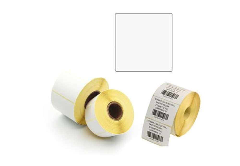 Immagine di Etichette per trasferimento termico diretto - 1 pista - 100 x 100 mm - Printex - rotolo da 500 pezzi