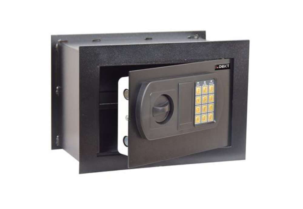 Immagine di Cassaforte da muro -  serratura elettronica - 33 x 20 x 23 cm - 9 kg - nero - Iternet