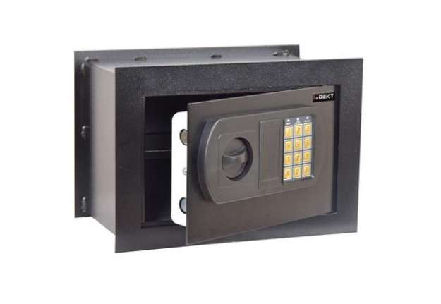 Immagine di Cassaforte da muro -  serratura elettronica - 33x20x23 cm - 9 kg - nero - Iternet