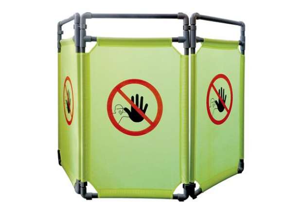 Immagine di Barriera per interni - NO ENTRY - 3 pannelli - 170 x 100 cm - PL - giallo