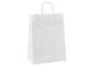 Immagine di Shopper - maniglie cordino - 22 x 10 x 29 cm - carta kraft - bianco - Mainetti Bags - conf. 25 pezzi