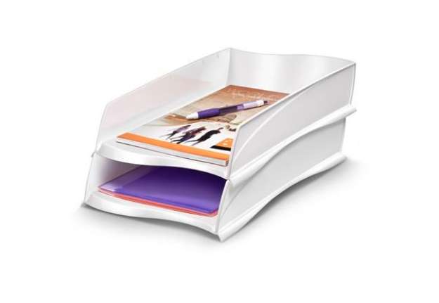 Immagine di Vaschetta portacorrispondenza Ellypse Extra Strong - 38 x 27,5 x 82 cm - bianco - CEP