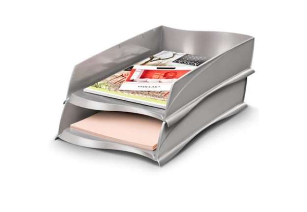 Immagine di Vaschetta portacorrispondenza Ellypse Extra Strong - 38 x 27,5 x 82 cm - grigio talpa - CEP