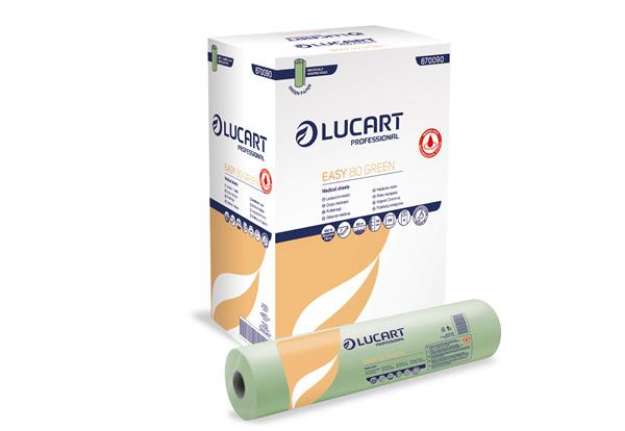 Immagine di Lenzuolino medico Easy 80 Green - diametro 14 cm - 59 cm x 80 mt - Lucart