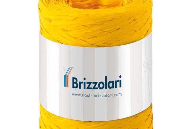 Immagine di Nastro Rafia sintetica - giallo 02 - 5mmx200mt - Brizzolari