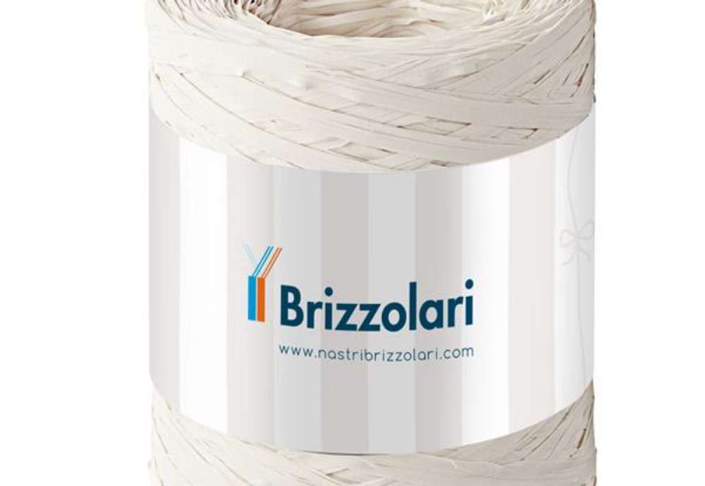 Immagine di Nastro Rafia sintetica - avorio 25 - 5mmx200mt - Brizzolari
