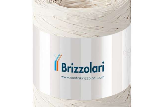 Immagine di Nastro Rafia sintetica - avorio 25 - 5mmx200mt - Brizzolari