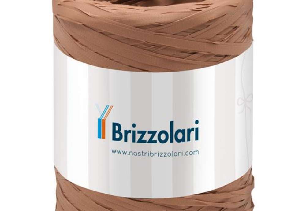 Immagine di Nastro Rafia sintetica - avana 32 - 5mmx200mt - Brizzolari