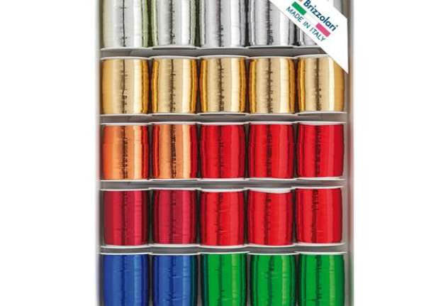 Immagine di Rocche di nastro 6870 - colori assortiti metal - 10 mm x 10 mt - colori assortiti - Brizzolari - con