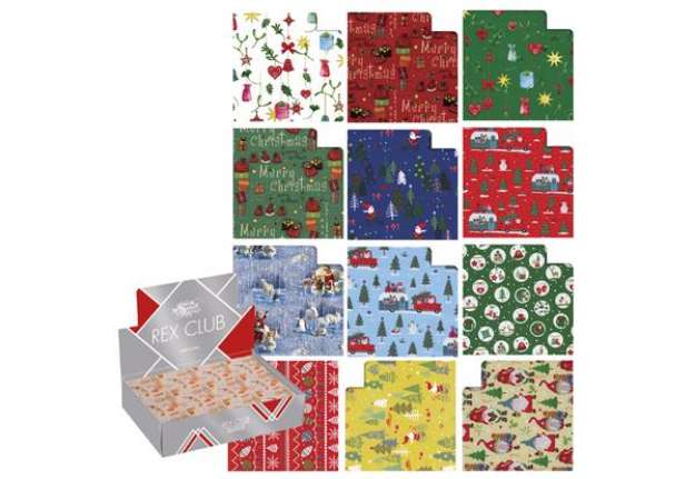 Immagine di Carta regalo - raso - Country Natale - 70 x 100 cm - Rex Sadoch - scatola 100 fogli