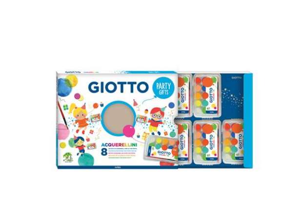 Immagine di Set 8 astucci da 15 acquerellini - party gifts - diametro 15mm - Giotto