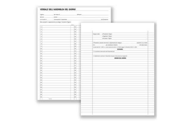 Immagine di Registro verbali assemblee condominiali - 80 pagine - 31 x 24,5 cm - DU136400000 - Data Ufficio