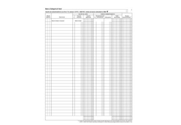 Immagine di Registro beni ammortizzabili - 45 pagine numerate - 31 x 24,5 cm - DU136800000 - Data Ufficio