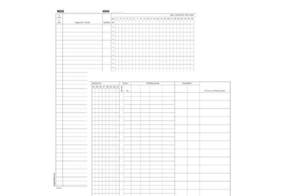 Immagine di Registro presenze mensili - 48 pagine - 31 x 24,5 cm - DU131301200 - Data Ufficio