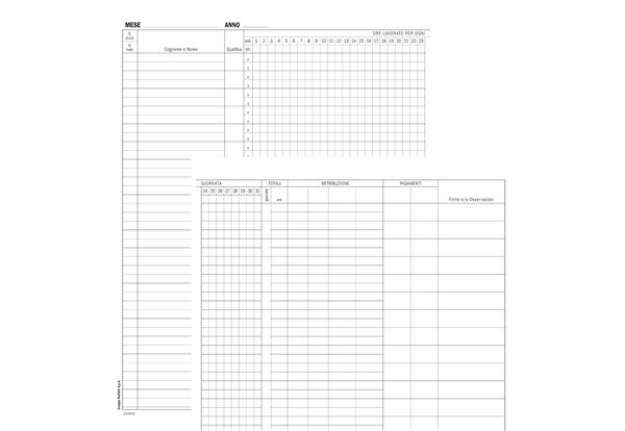 Immagine di Registro presenze mensili - 48 pagine - 31 x 24,5 cm - DU131301200 - Data Ufficio