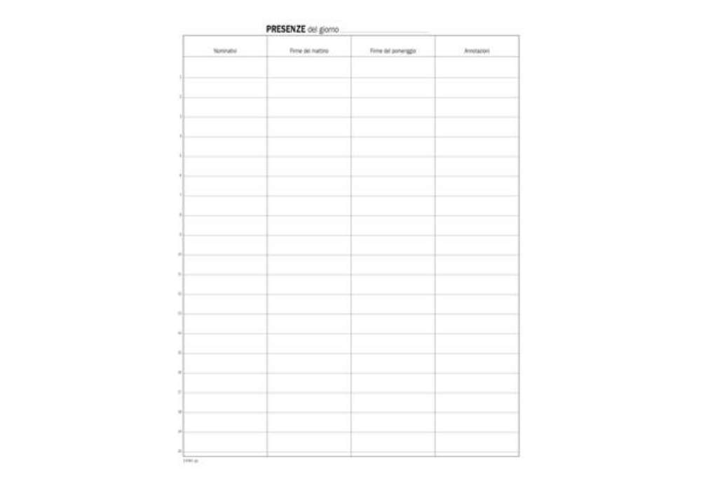 Immagine di Registro firma presenza - 49 pag - 31 x 24,5 cm - DU1338100000 - Data Ufficio