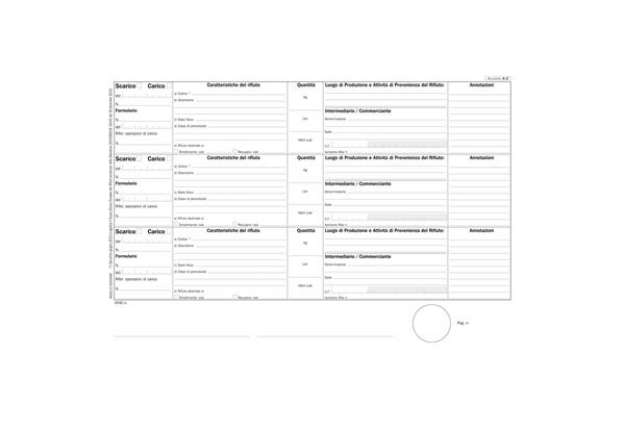 Immagine di Rregistro carico/scarico rifiuti Mod. A - 100 fogli - 29,7 x 21,5 cm - DU165820000 - Data Ufficio