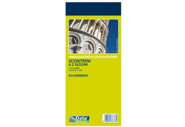 Immagine di Blocco scontrino 2 sezioni - 100 copie numerate - giallo - 5,8 x 13 cm - DU160000030 - Data Ufficio