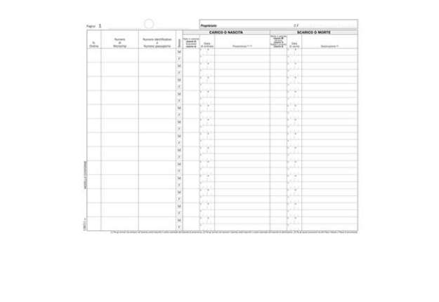 Immagine di Registro carico/scarico equidi - 46 pagine numerate - 31 x 24,5 cm - DU138211000 - Data ufficio
