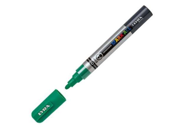 Immagine di Marcatore a base d'acqua Graduate Mark All  - punta tonda 2mm - verde smeraldo - Lyra