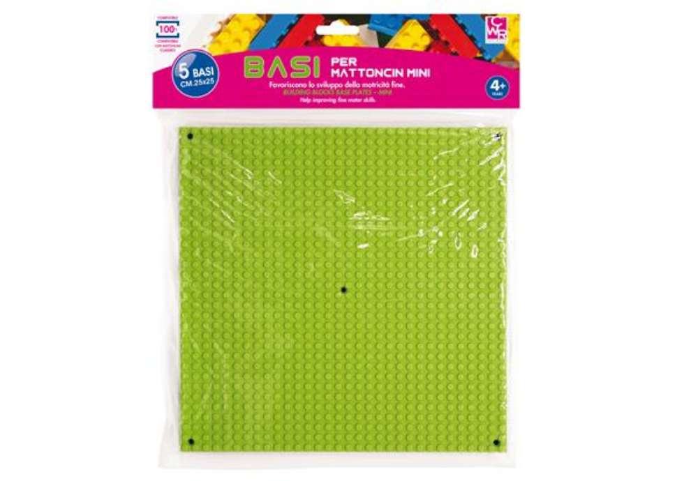 Immagine di Base costruzioni Micro - in ABS - 25 x 25 cm - colori assortiti - CWR - conf. 5 pezzi