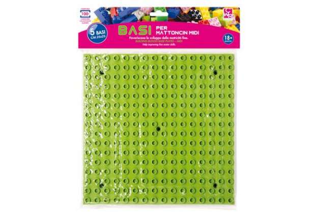 Immagine di Base costruzioni Midi - in ABS - 25 x 25 cm - colori assortiti - CWR - conf. 5 pezzi