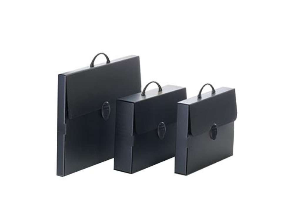 Immagine di Valigetta Polionda Every Line Total Black - 27x37,5 cm - dorso 5 cm - Favorit