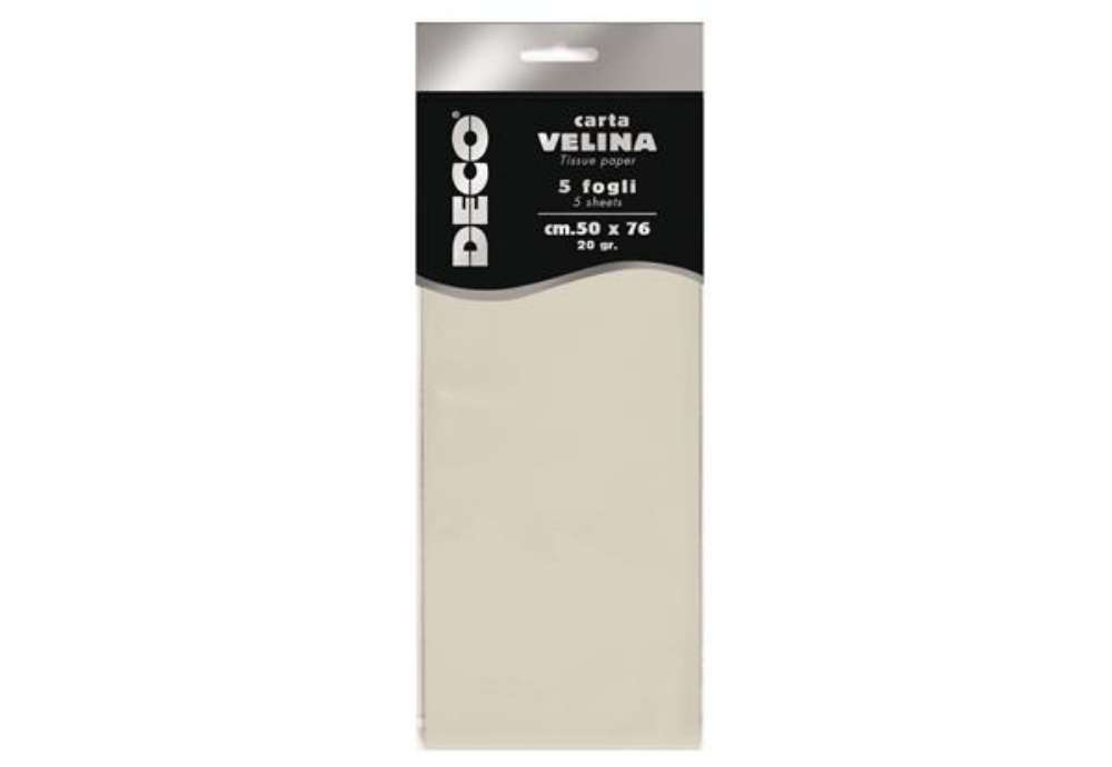 Immagine di Carta velina - 50 x 76 cm - 20 gr - avorio - Deco - busta 5 fogli
