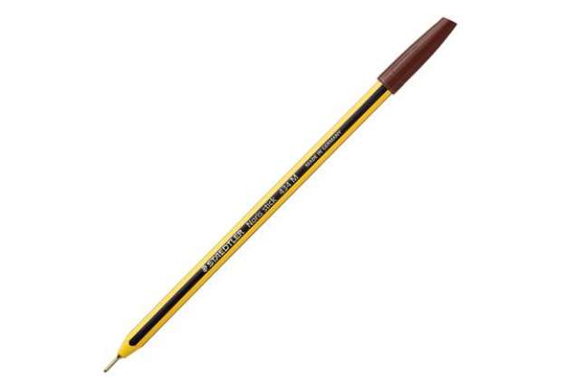 Immagine di Penna a sfera Noris Stick - punta 1,0mm - marrone - Staedtler - conf. 10 pezzi