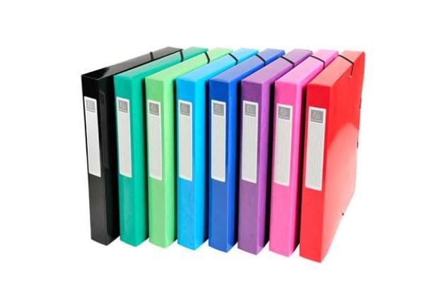 Immagine di Scatola archivio box Iderama - dorso 40 mm - A4 - 8 colori assortiti - Exacompta